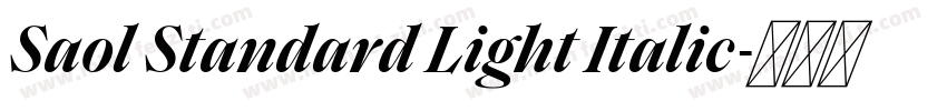 Saol Standard Light Italic字体转换